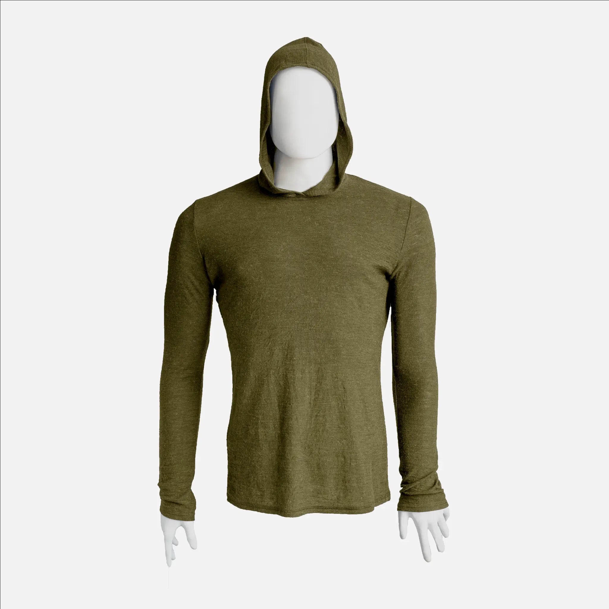 Ultralight Men's Alpaca Wool Sun Hoodie UPF 50+ - 160 GSM Breathable & Moisture-Wicking for Hiking, Camping & Outdoor Adventures