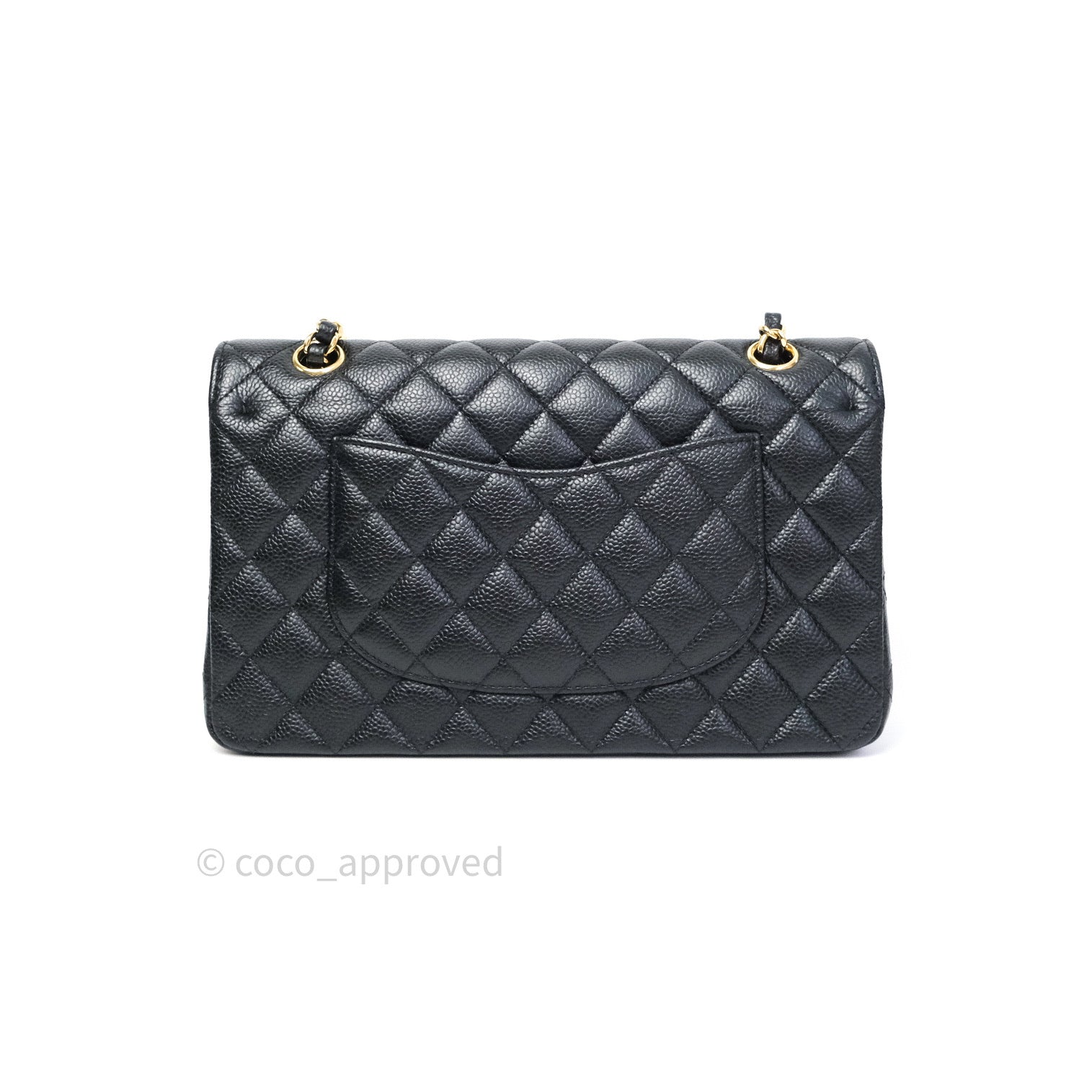 Chanel Classic Medium Double Flap Bag Black Caviar Leather with Gold Hardware - Luxury Handbag for Women, Perfect for Work, Evening Events & Special Occasions