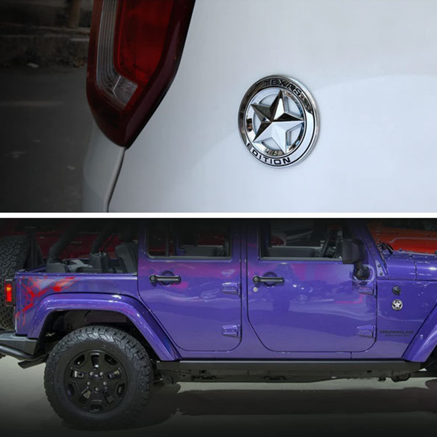 Lone Star Texas 3D Metal Car Emblem - Silver Texas Shape Auto Decal Sticker for Trucks & SUVs | Durable Outdoor Vehicle Accessory for Texas Pride & Car Customization