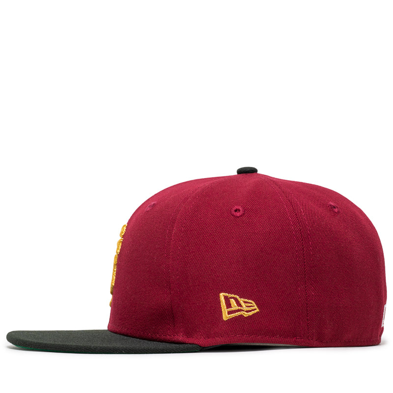 New Era x Politics San Francisco Giants 59FIFTY Fitted Cap - Cardinal/Black - Official MLB Baseball Hat for Men & Women - Perfect for Games, Streetwear & Fan Collections