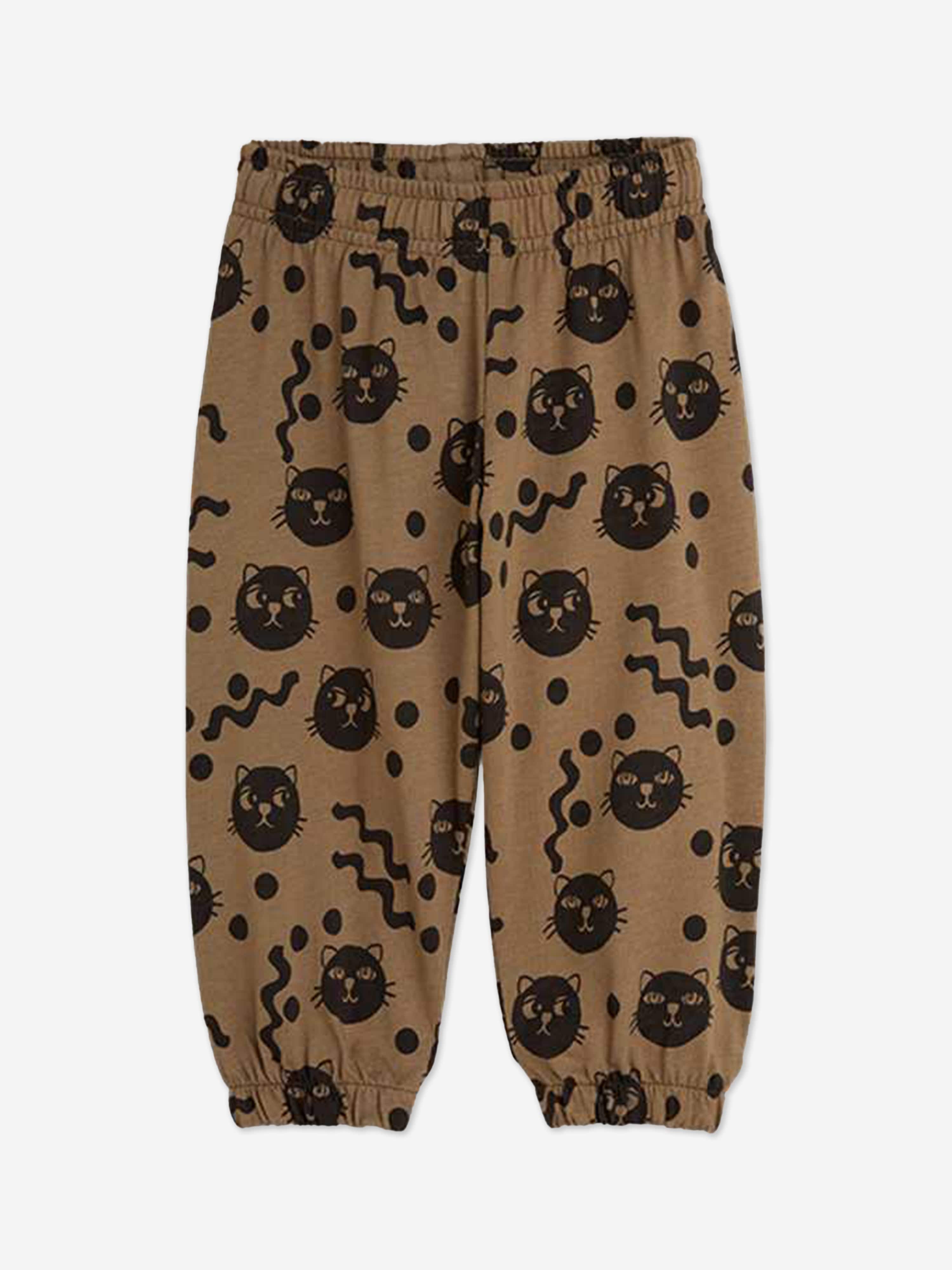 Baby Squiggly Cats AOP Tracksuit - Brown Cute Animal Print Jumpsuit for Toddlers | Perfect for Playtime, Photo Shoots & Casual Outings