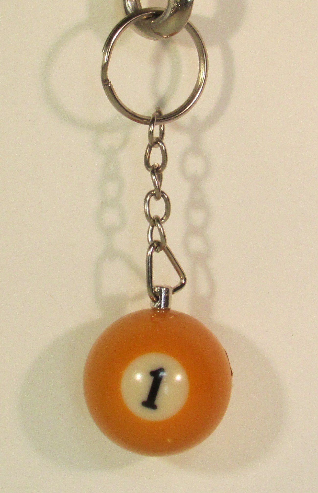 1 Inch Number 1 ONE Mini Billiard Snooker Pool Ball Keychain Ring - Perfect for Pool Enthusiasts, Gifts, and Key Organization