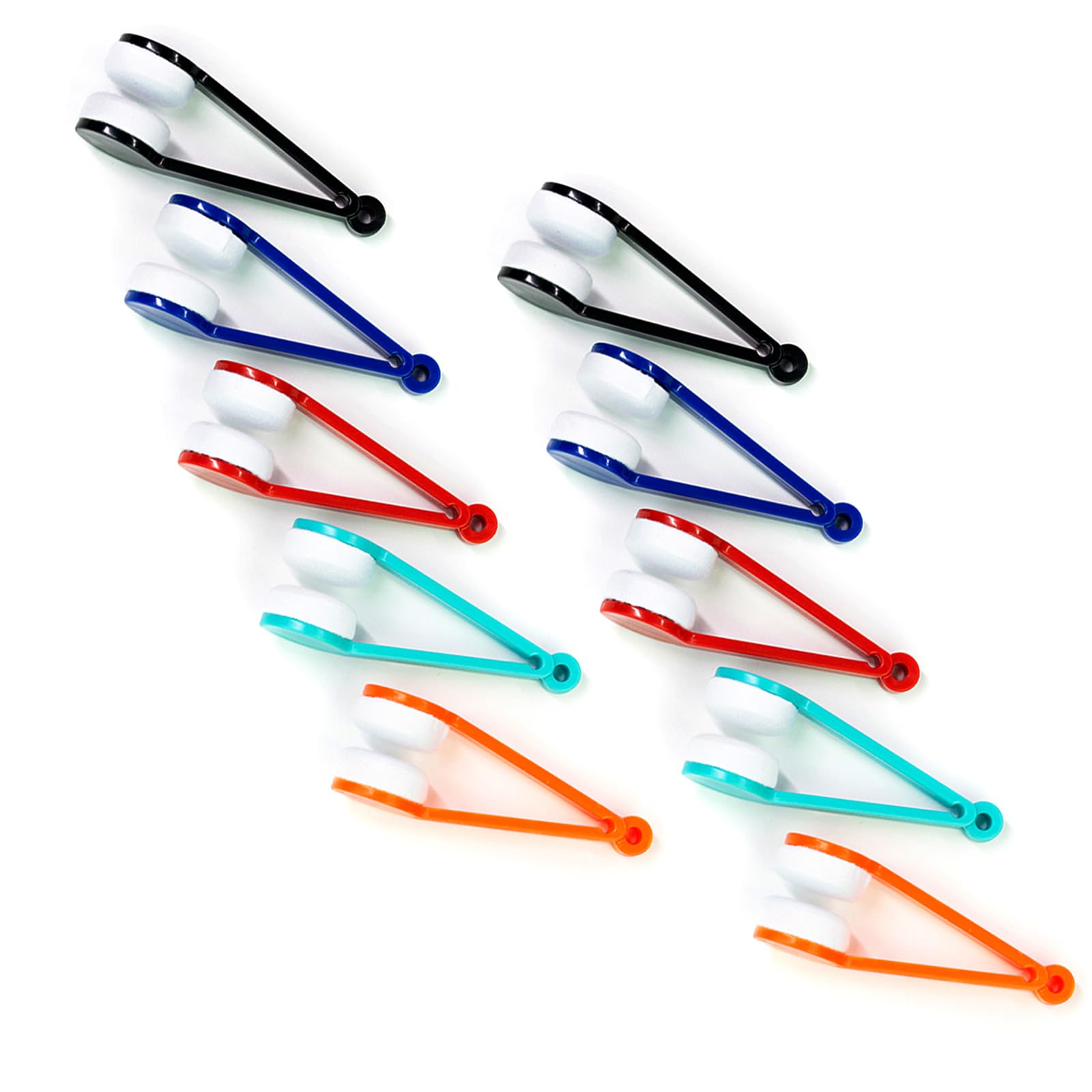 Premium Microfiber Lens Cleaner Brush for Glasses & Sunglasses - Soft Cleaning Tool with Clip, 5 Colors (10 Pack) - Perfect for Eyewear, Cameras, Phone Screens & Electronics Maintenance
