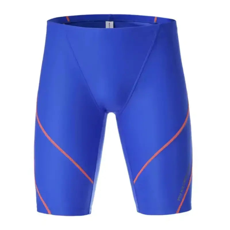 Men's Swim Jammers Endurance - Solid Stripes Swimwear for Competitive Swimming & Training | High-Performance Swim Shorts for Lap Swimming, Triathlon & Water Sports