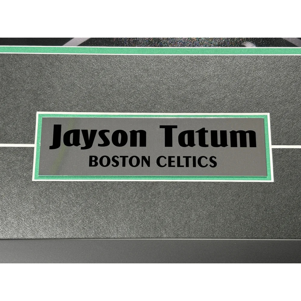 Authentic Jayson Tatum Autographed Boston Celtics 16x20 Framed Photo with COA - Signed Memorabilia vs LeBron James - Perfect for Celtics Fans, Sports Collectors & Man Cave Decor