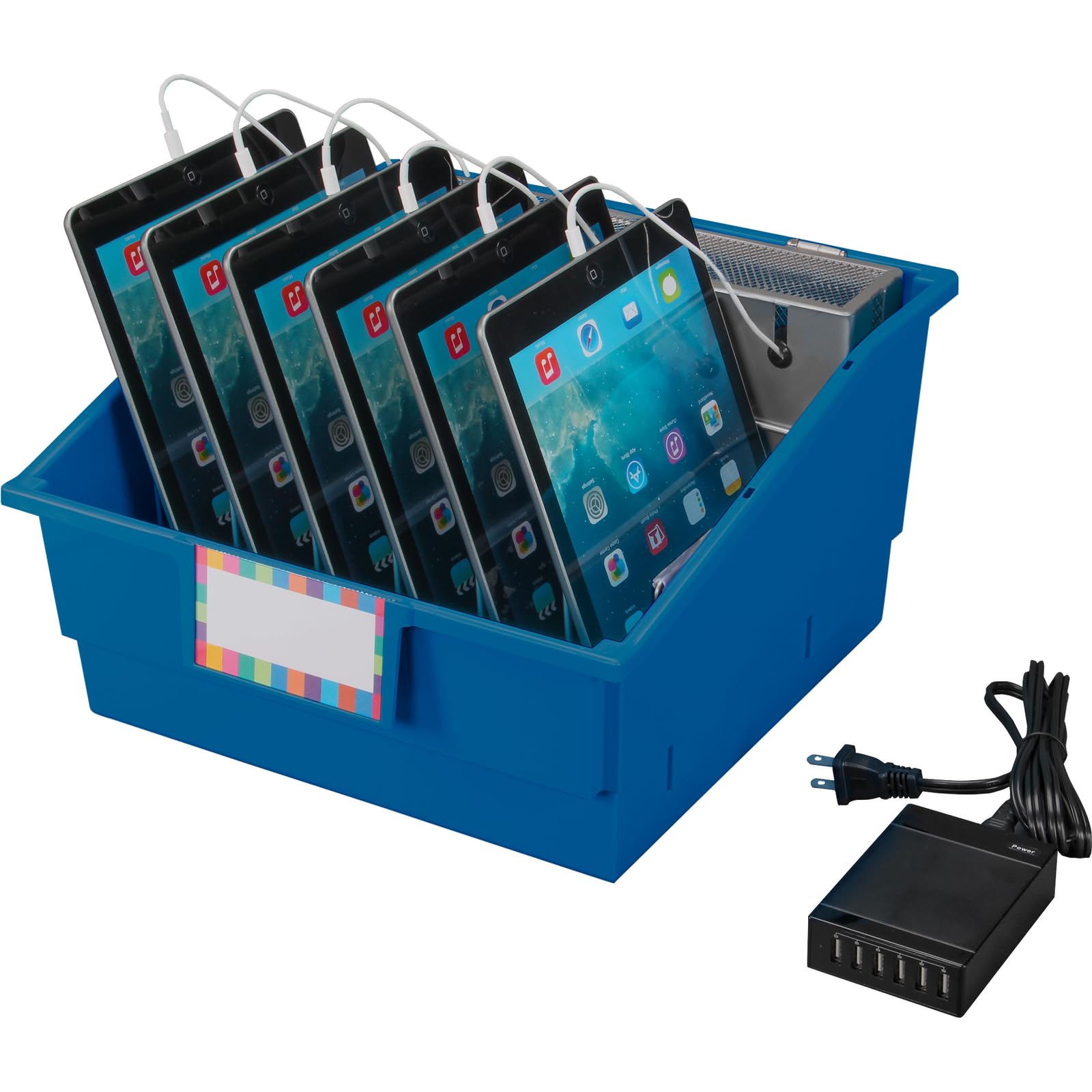 Really Good Stuff Tablet Storage and Charging Station - Organize & Charge Multiple Devices - Perfect for Home, Office, or Classroom Use