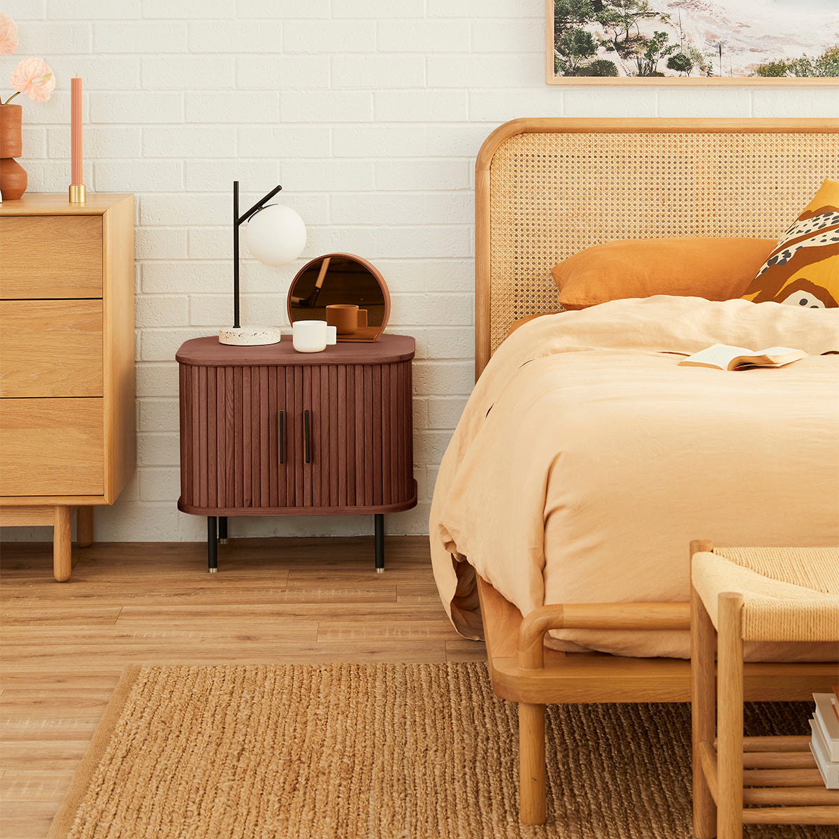 Ipanema Nightstand - Modern Bedside Table with Storage Shelf, Perfect for Bedroom, Living Room, or Office - Compact & Stylish End Table for Small Spaces