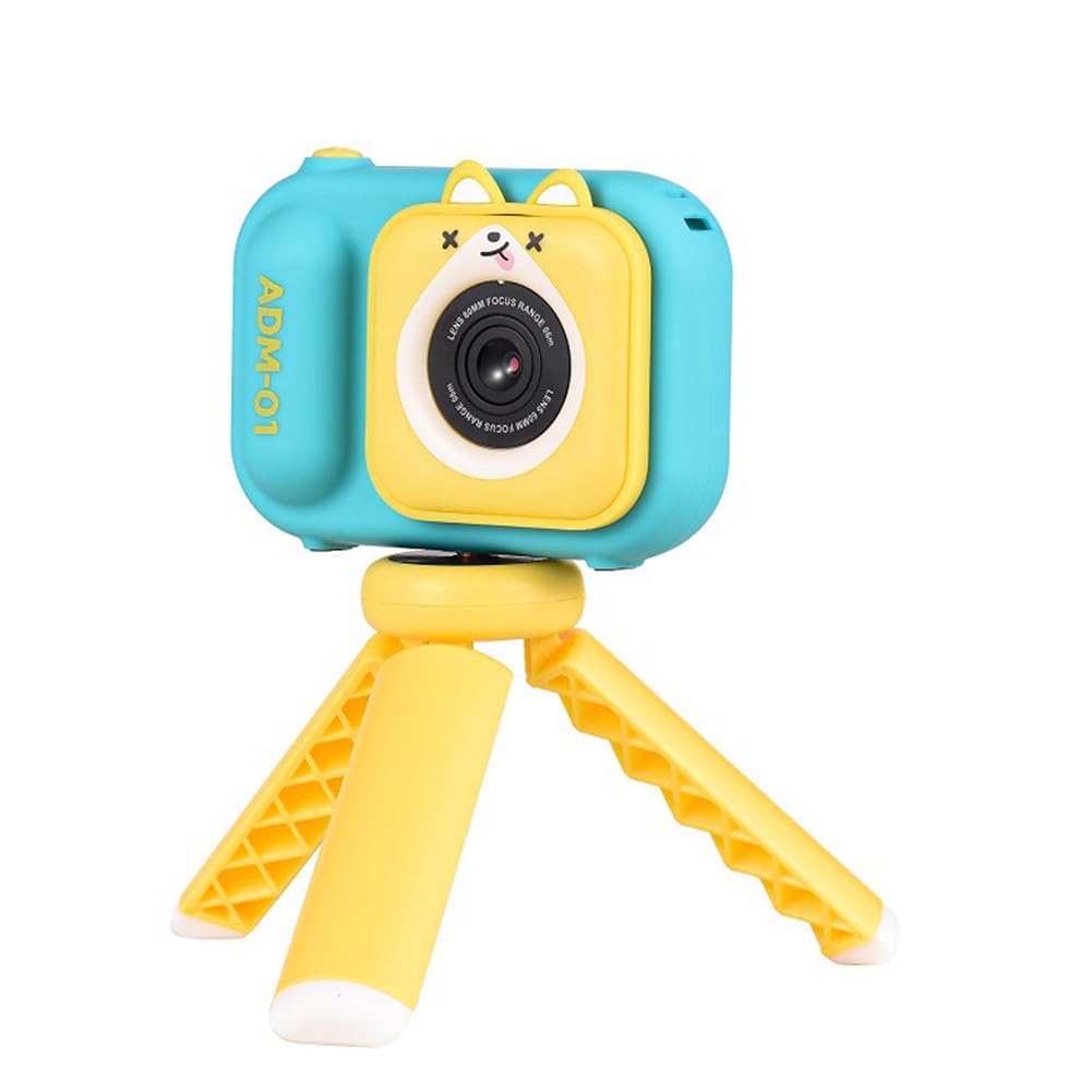 Marran S11 48MP HD Dual-Lens Kids Camera with Photo & Video - Handheld Stabilizer Bracket, Easy Installation, Blue | Perfect for Children's Photography, Vlogging & Family Moments