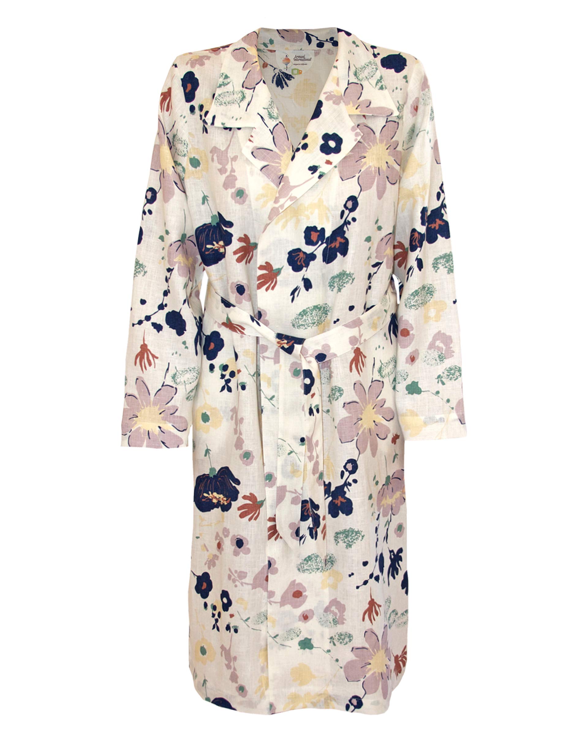 Floral Print Robe with Matching Hand Towel and Slippers Set - X-Large Champagne Color - Perfect for Spa Days, Bridal Showers & Relaxing at Home