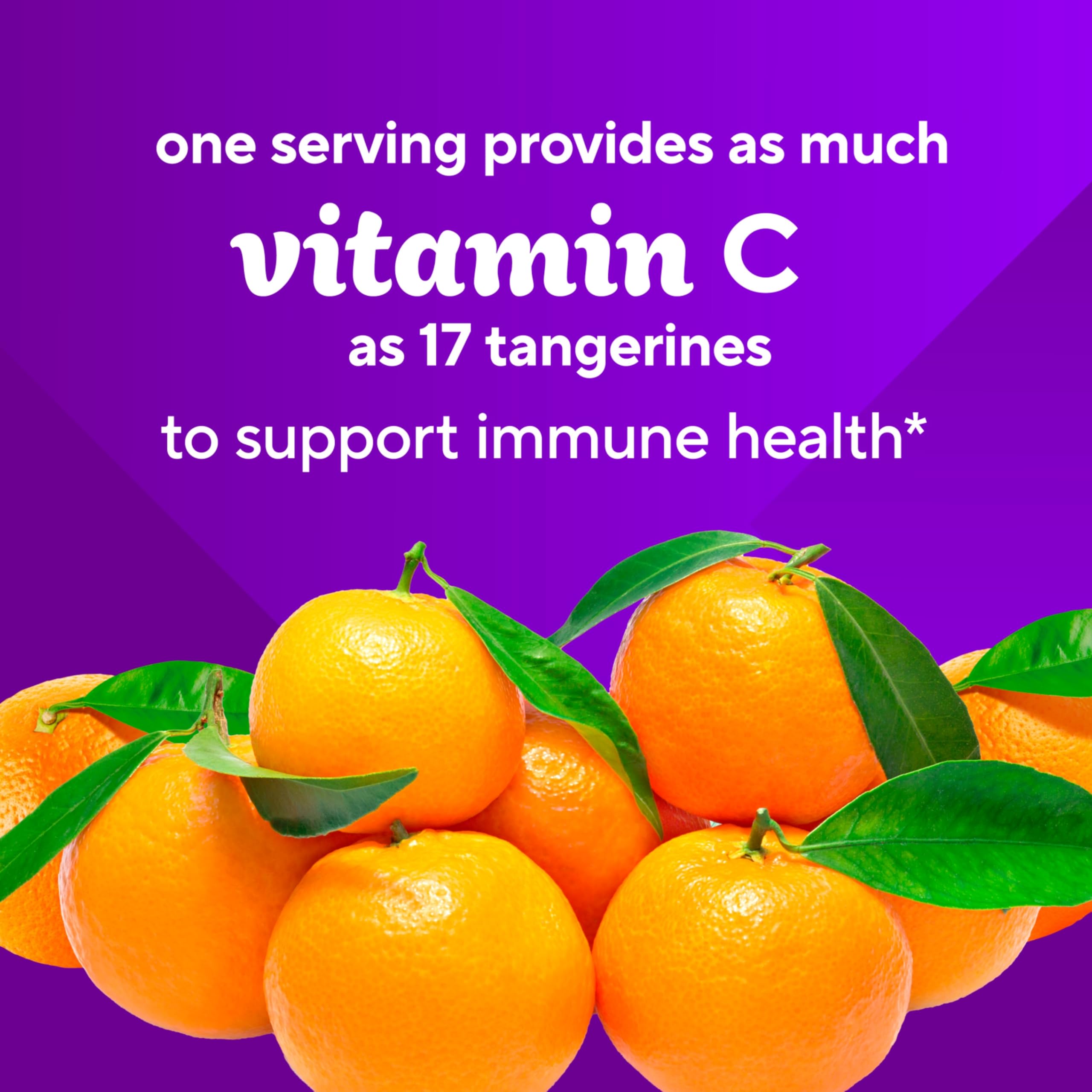 Vitafusion Extra Strength Power C Gummy Vitamins - Tropical Citrus Flavor, Immune Support Supplement with Vitamin C (92 Count) - Boost Immunity for Adults & Kids, Perfect for Daily Wellness & Cold Season Protection