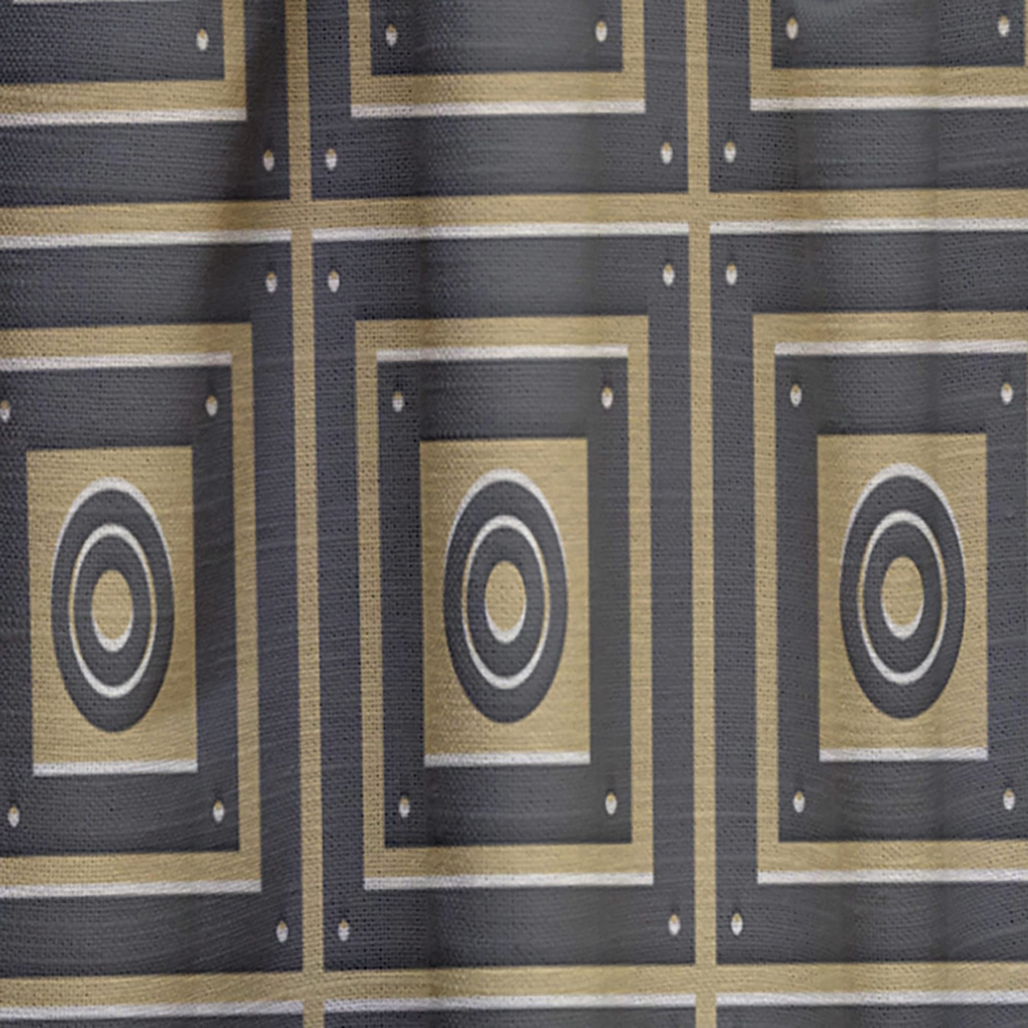 DesignQ Luxury Metallic Geometric Curtains - Thermal Insulated Single Panel (52x90 Inches) - Elegant Gold Drapes for Bedroom & Living Room - Perfect for Home Decor & Temperature Control