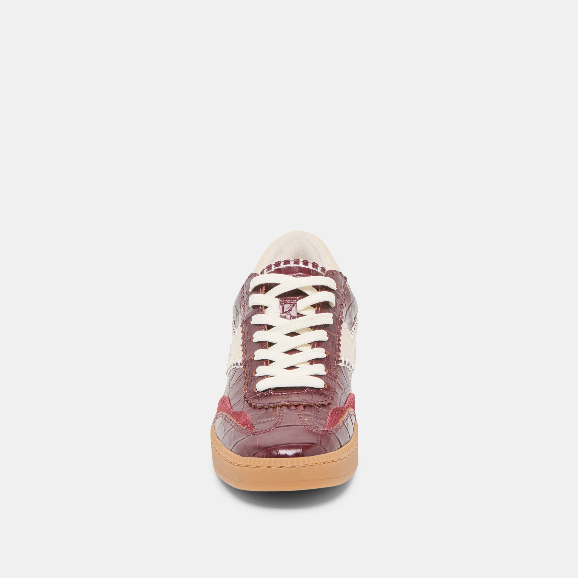 Stylish Stitch Sneakers in Oxblood - Crocodile Embossed Leather for Men & Women | Perfect for Casual Wear, Street Fashion & Everyday Comfort