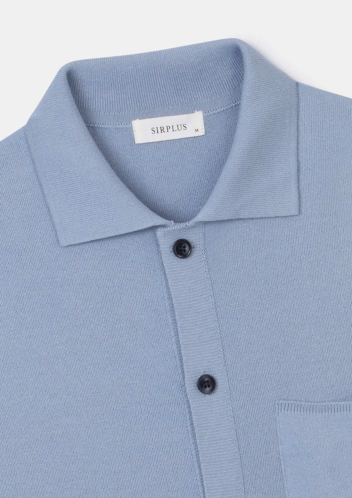 Men's Light Denim Cotton Knit Polo Shirt - Casual Short Sleeve Button Down Top for Summer | Perfect for Office, Golf, and Weekend Outings