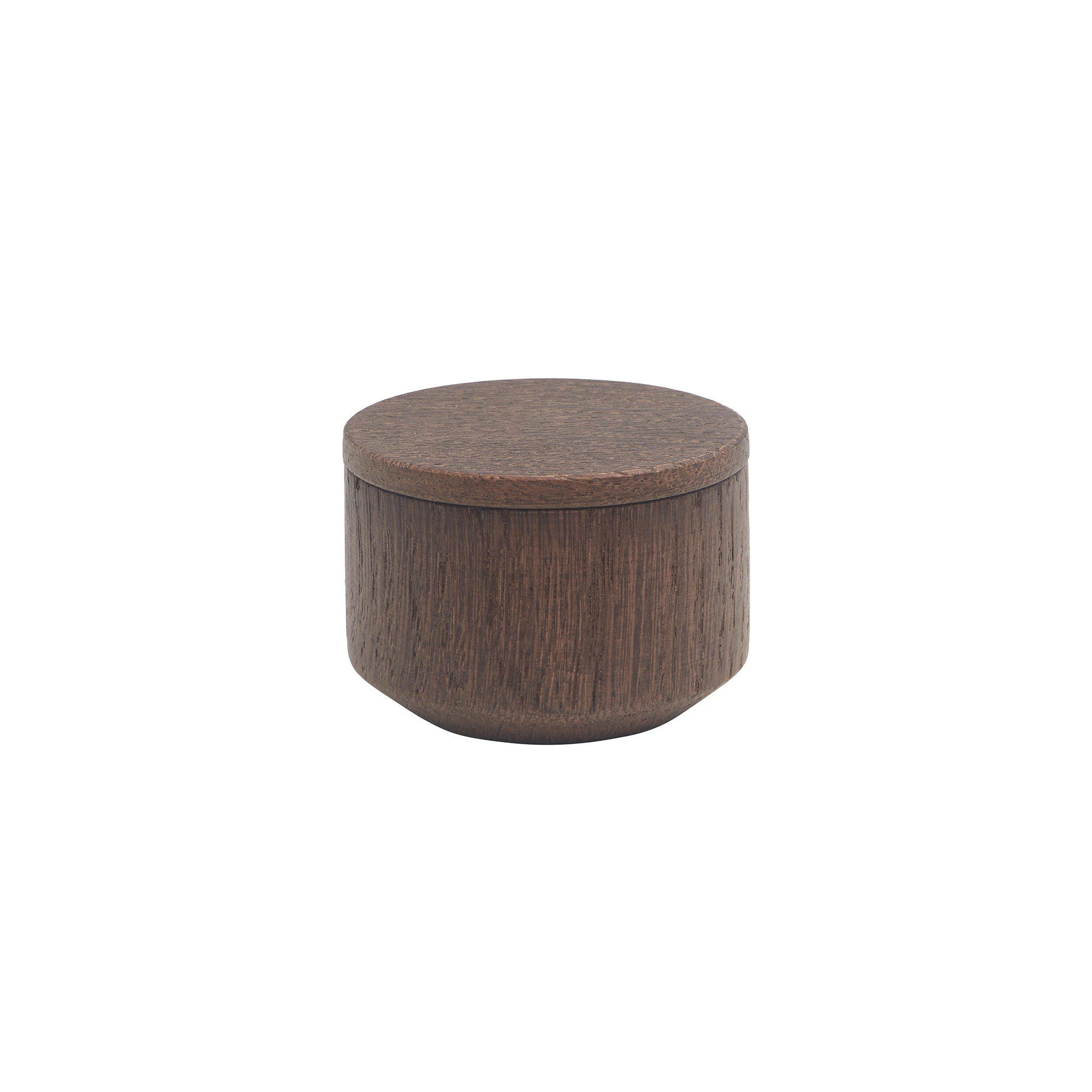 EKTA LIVING 'Salt Me' Smoked Oak Salt Dish - Premium Wooden Salt Cellar for Kitchen & Dining Table - Perfect for Seasoning, Cooking, and Tabletop Decor