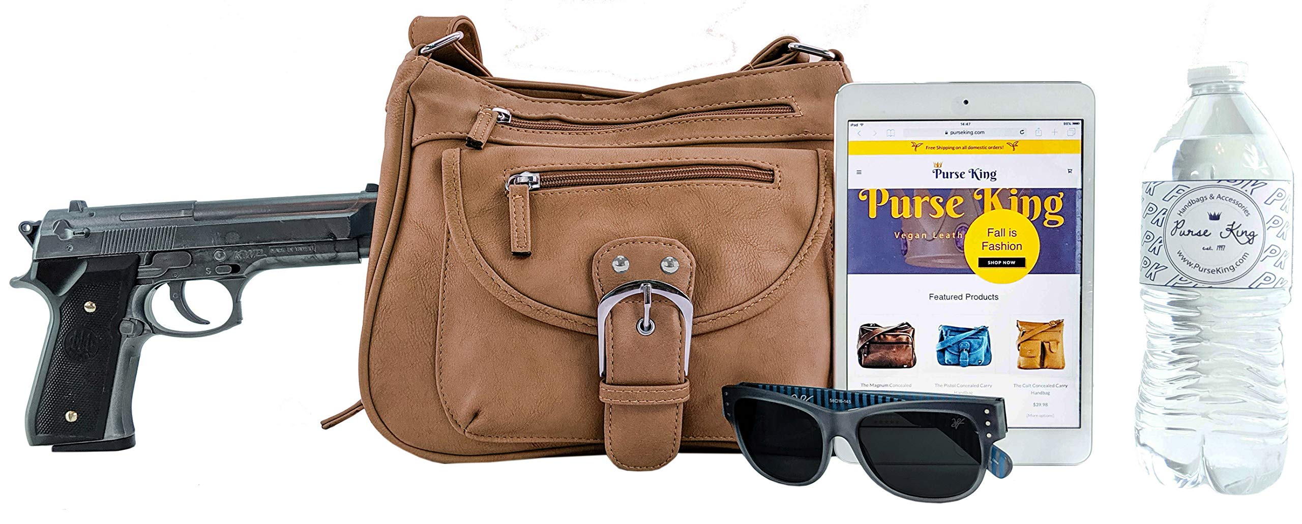 Best CCW Concealed Carry Handbag for Women - Pistol Crossbody & Shoulder Bag with Hidden Gun Pocket - Perfect for Everyday Carry, Travel & Self-Defense