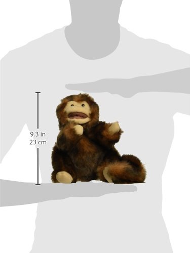 Folkmanis Monkey Hand Puppet - Realistic Plush Animal Puppet for Kids, Storytelling & Interactive Play - Perfect for Classroom, Theater & Imaginative Play