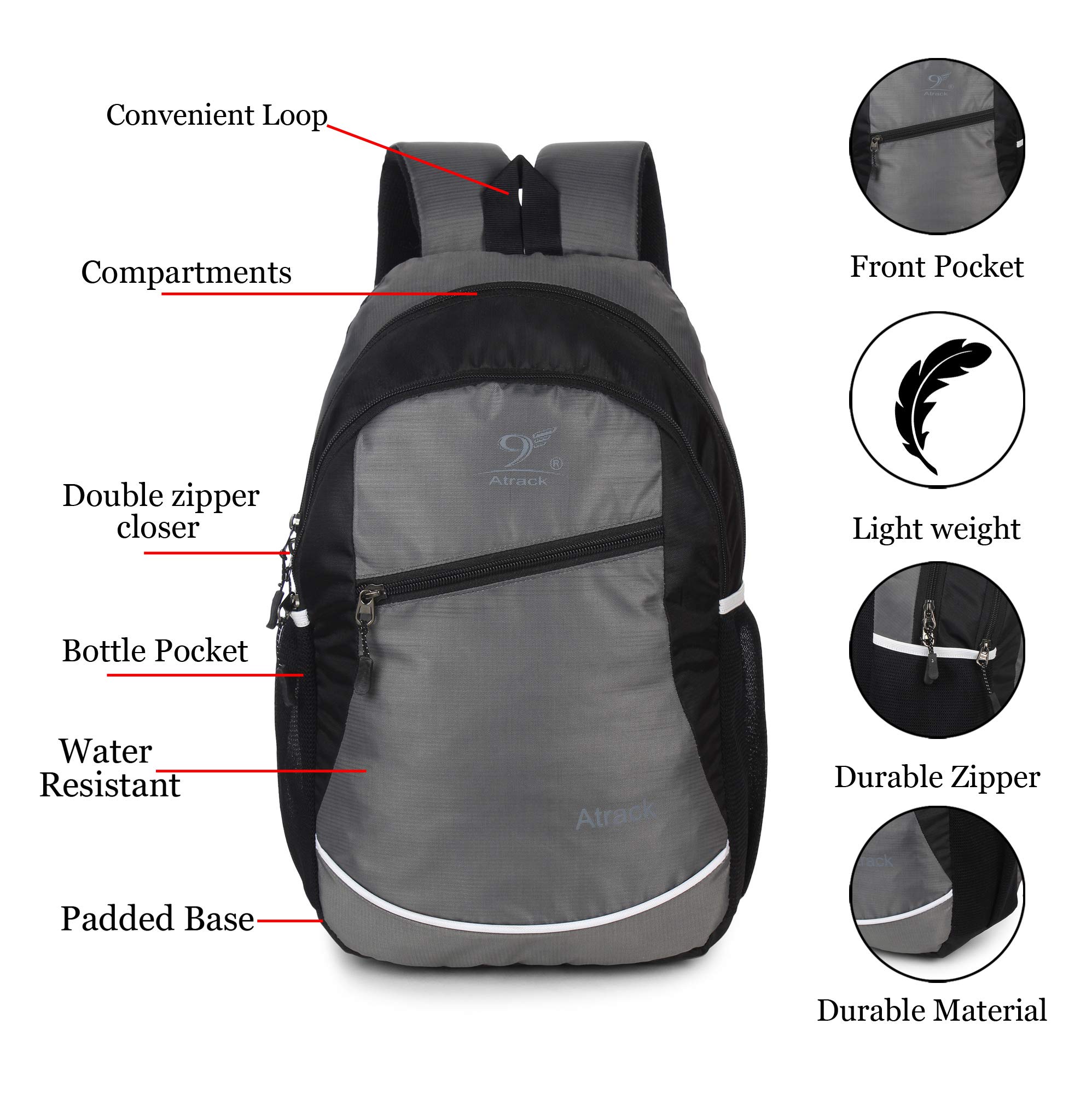 Somy 30L Blue Polyester School Backpack - Lightweight Durable Bookbag for Students, College, Travel & Daily Use