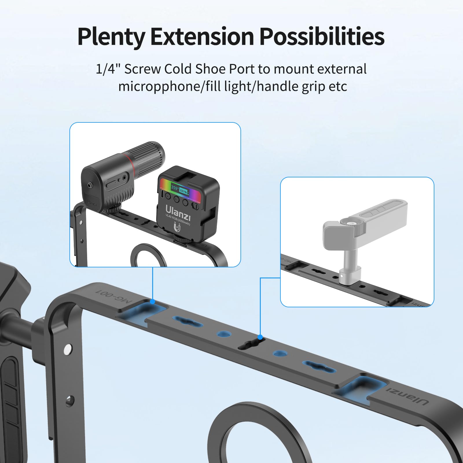 Magnetic Phone Cage Rig Kit with 2 Detachable Handles - Compatible with iPhone 16/15/14/13/12 Series & MagSafe - Professional Smartphone Stabilizer for Handheld Filmmaking, Vlogging, YouTube Content Creation & Live Streaming