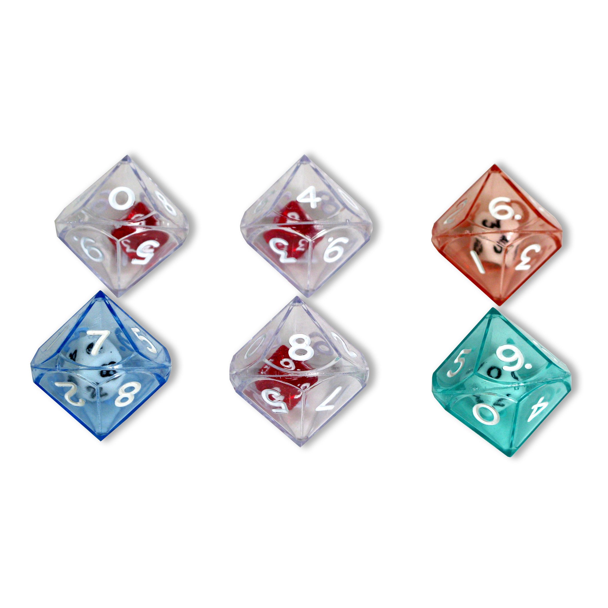 Koplow Games 10-Sided Double Dice Set for RPG, Board Games & Math Learning - Perfect for Dungeons & Dragons, Yahtzee & Classroom Activities