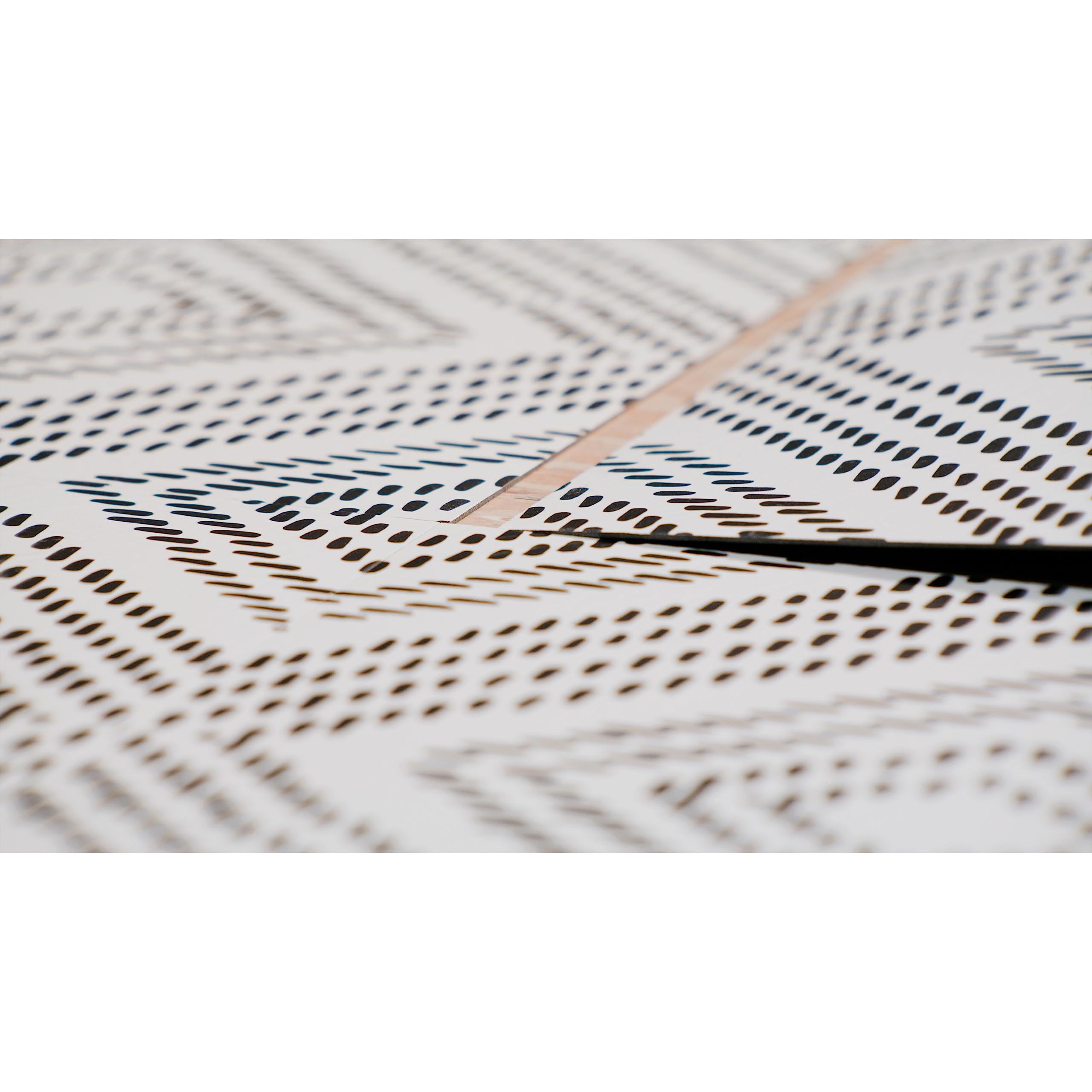 RoomMates FT4602BX Santorini Black and White Peel and Stick Floor Tile Decals - Self-Adhesive Removable Wallpaper for Kitchen, Bathroom, and Home Office Decor