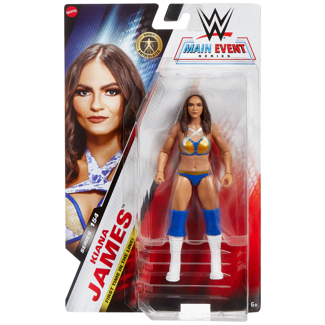 Kiana James WWE Main Event 154 Action Figure - Collectible Wrestling Toy for Fans & Kids | Perfect for Playtime, Display & WWE Memorabilia Collection