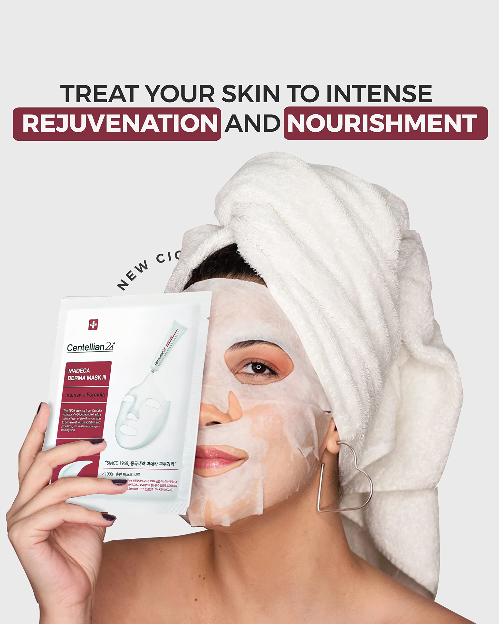 Centellian 24 Expert Serum Set (0.50 fl oz x 3) + Madeca Derma Intensive Face Mask (10pc) - Korean Skincare for Soothing, Hydration & Even Tone with Centella Asiatica, TECA & Madecassoside | Perfect for Daily Skincare Routine & Post-Treatment Recovery