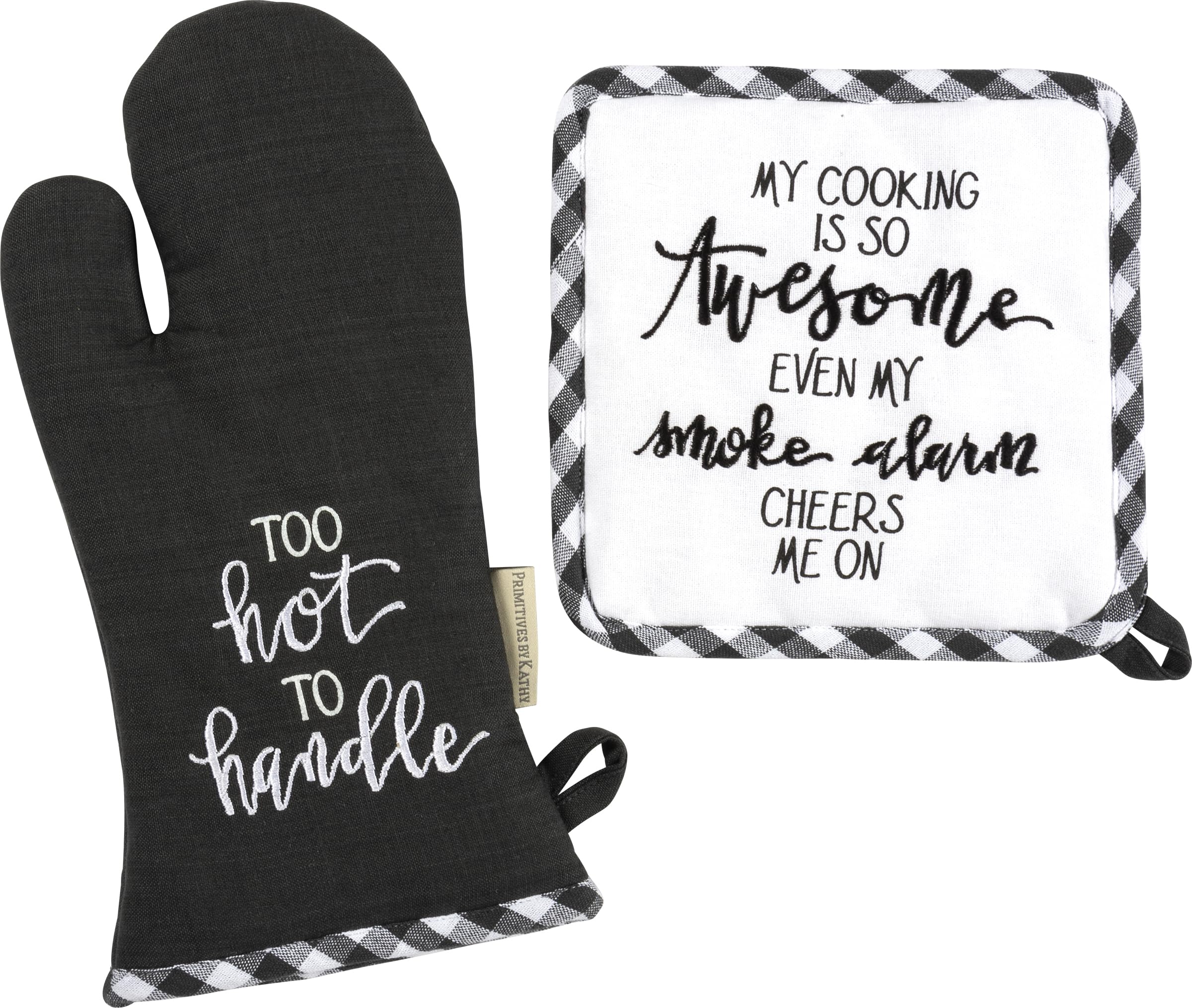 Primitives by Kathy Kitchen Potholder Set - Heat Resistant Oven Mitts for Cooking & Baking - Perfect for Holiday Meals & Everyday Kitchen Use