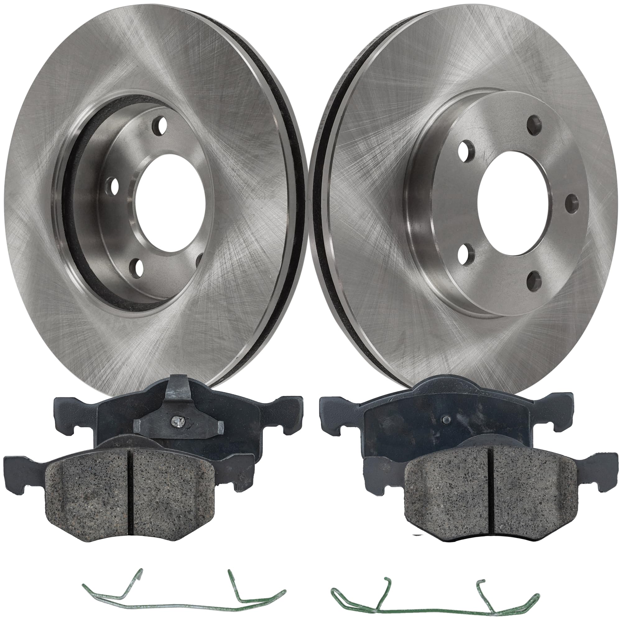 Premium Front Brake Disc and Pad Kit for 2001-2007 Ford Escape, 2001-2006 Mazda Tribute & 2005-2007 Mercury Mariner - 10.94