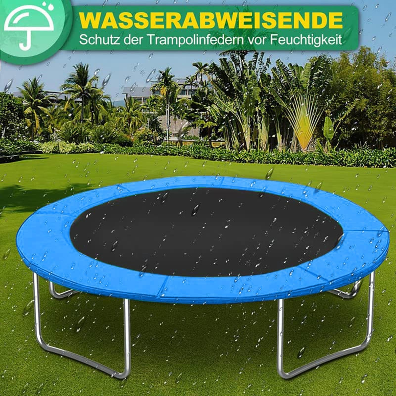 Replacement Trampoline Safety Pad Mat - Durable PVC Waterproof Spring Padding for 8ft & 10ft Trampolines | Outdoor Play Equipment Protection for Kids & Family Backyard Fun