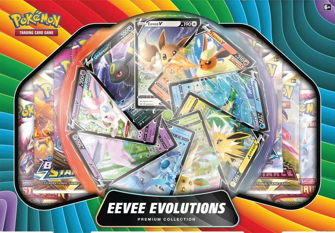 Pokemon Trading Card Game: Eevee V Premium Collection - Exclusive Limited Edition Cards for Collectors & Battles | Perfect for Tournaments, Gifts & Display