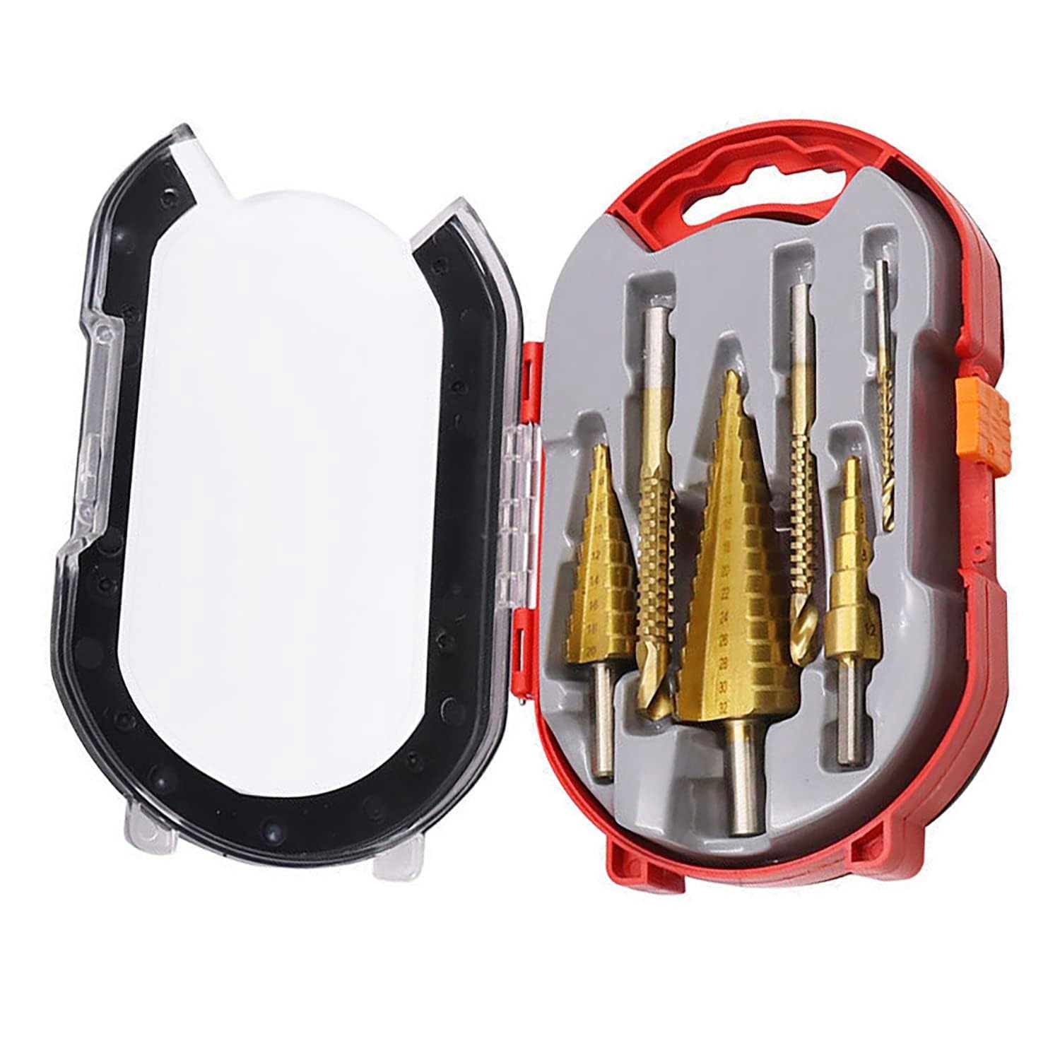 6PCS Titanium Coated HSS Drill Bit Set - 3 Step Drill Bits & 3 Twist Drill Bits for Metal, Wood, Plastic | Perfect for DIY Projects, Home Repairs, and Professional Metalworking