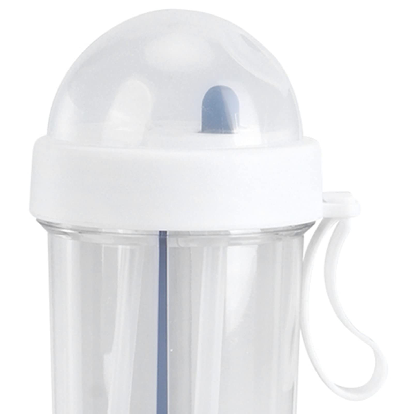 600ml Creative Straw Water Bottle - Insulated Stainless Steel Hydration Cup with Lid for Gym, Office & Outdoor Activities (White)