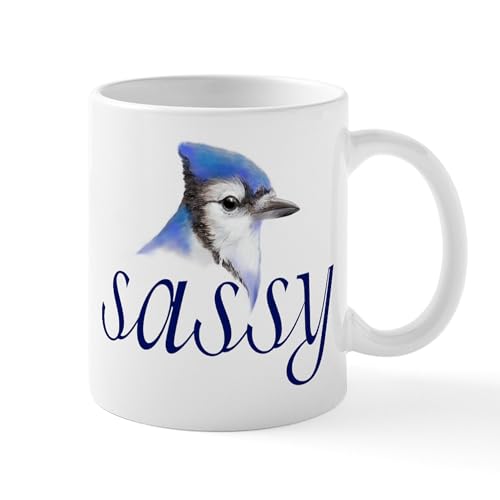 White - Sassy Blue Jay Mug