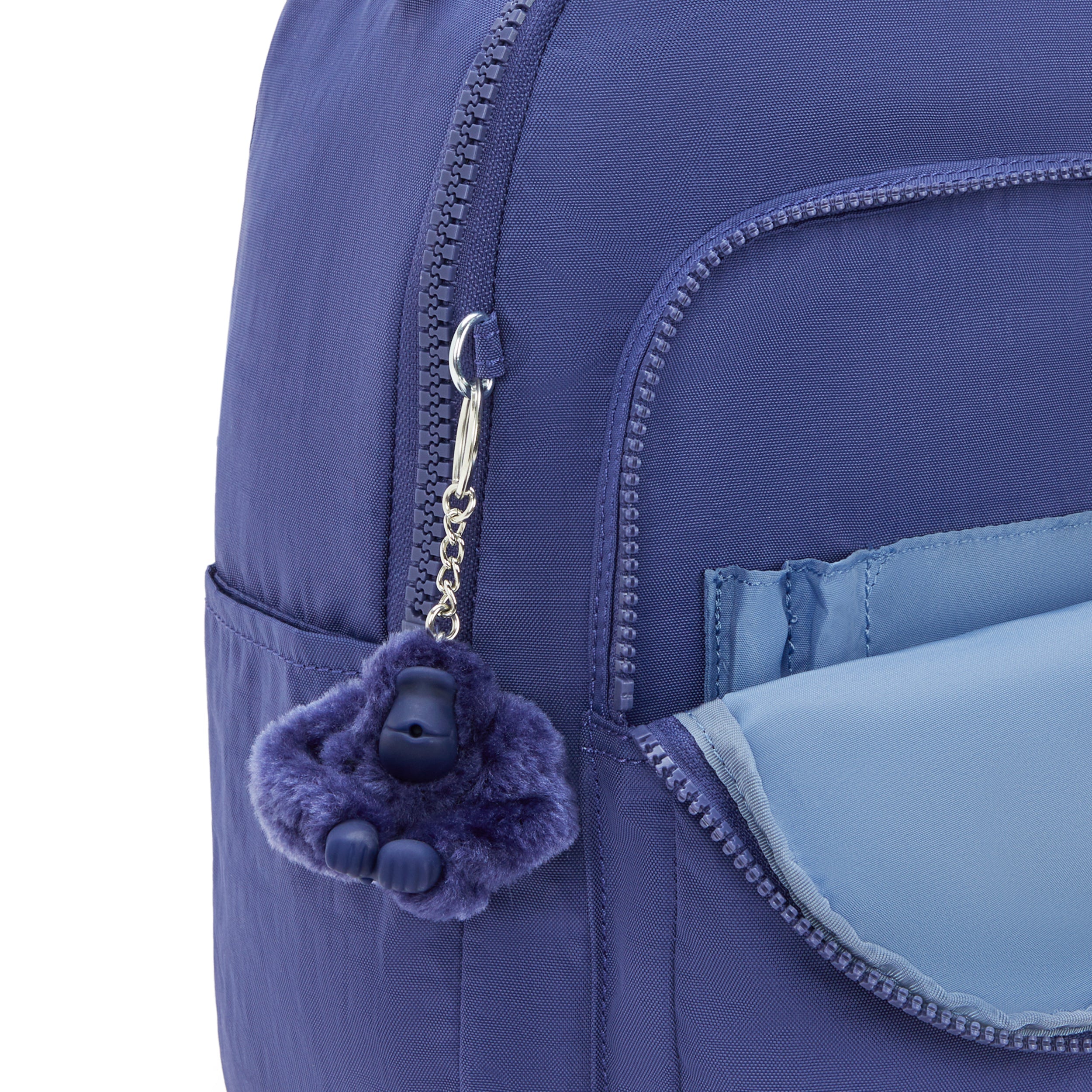 Kipling Seoul Small Tablet Backpack for Women & Men - Lightweight Laptop Bag with Padded Compartment, Water-Resistant Travel Backpack in Ocean Blue - Perfect for Work, School & Commuting