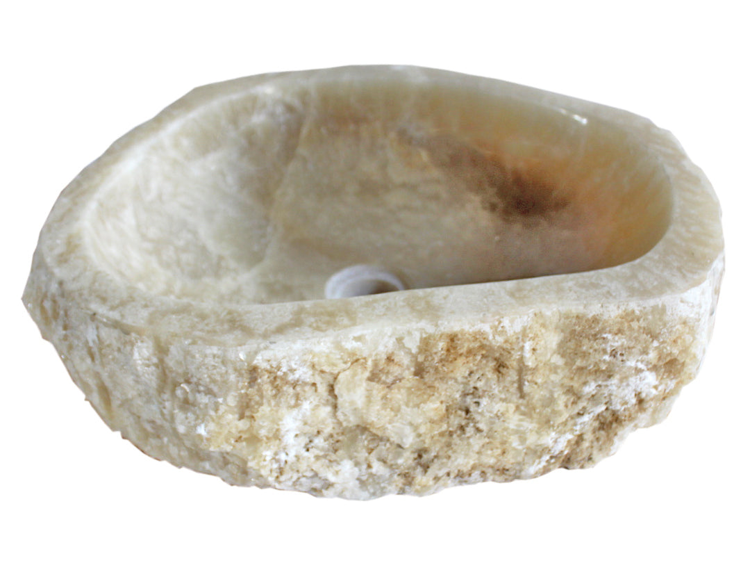 Stylish Jurassic Onyx Vessel Sink - Natural Stone Bathroom Vanity Sink for Modern & Luxury Home Decor | Perfect for Master Bath, Powder Room & Spa Retreat