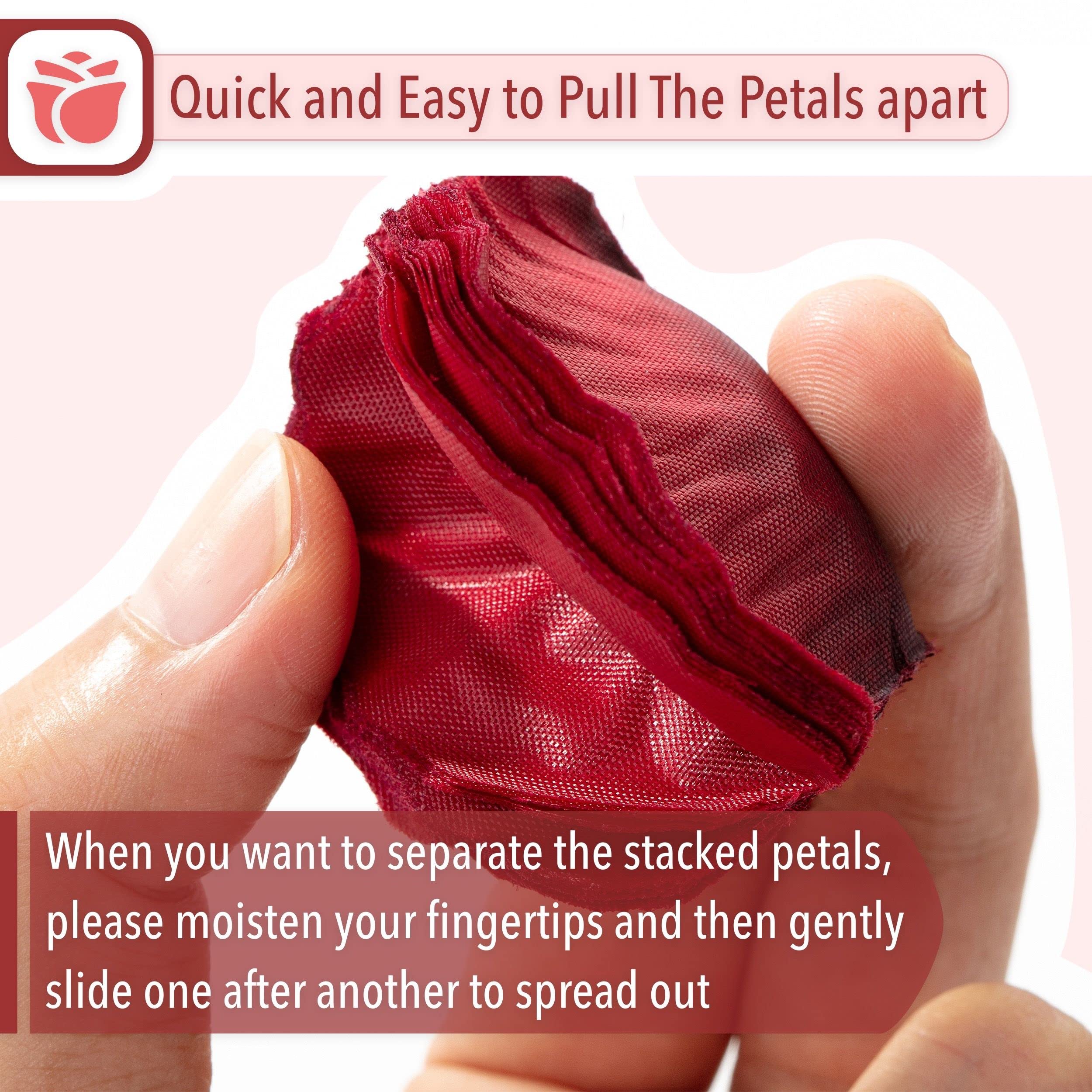 1000 Pcs Dark Red Artificial Rose Petals for Wedding Decorations, Romantic Nights & Valentine's Day - Fake Flower Petals for Aisle Scattering, Table Centerpieces & Photo Backdrops