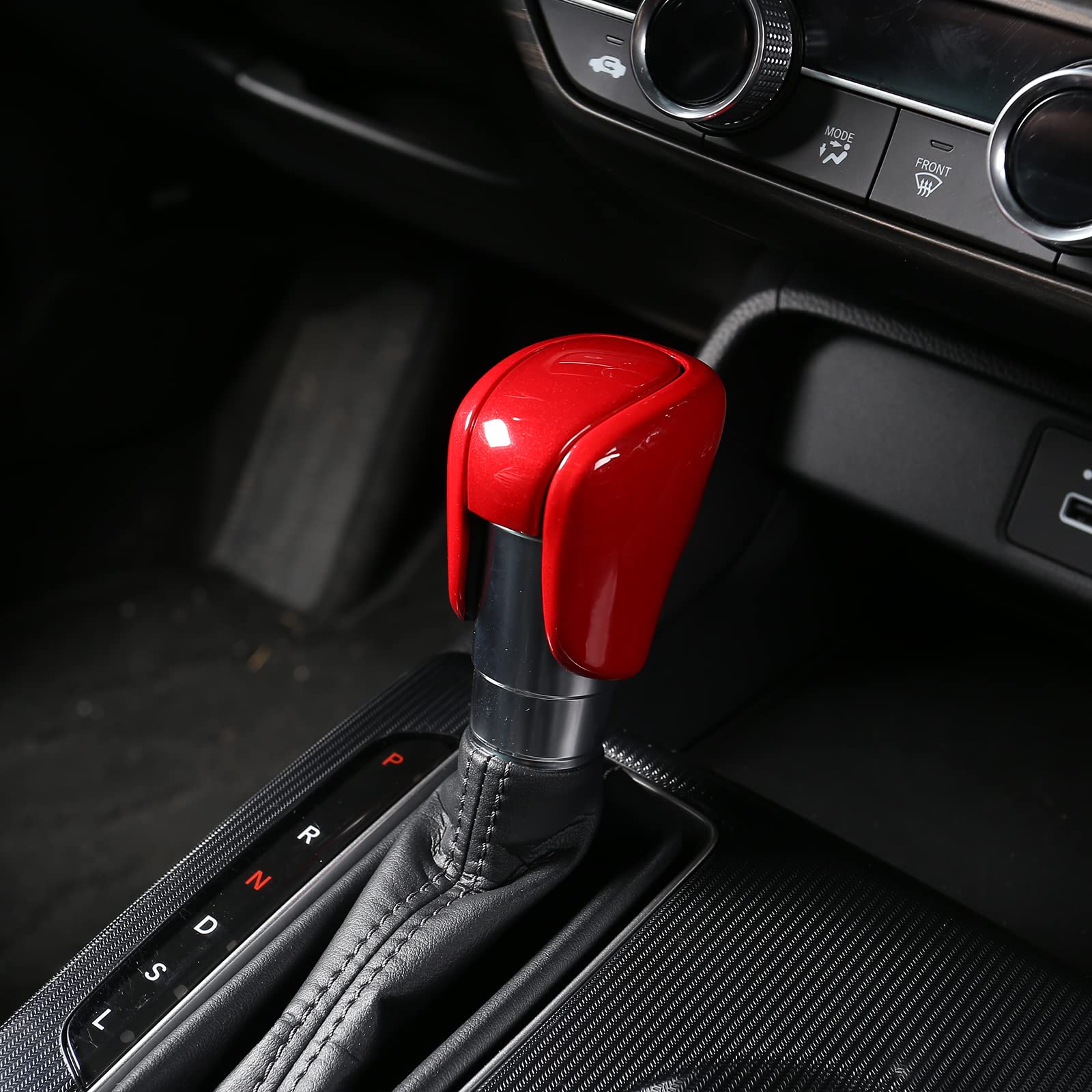 2022-2025 Honda Civic Gear Shift Knob Cover | CRV 2023-2025 Interior Protector | Accord 2018-2025 Automatic Transmission CVT Boots | Red Car Accessories | Perfect for Daily Driving & Car Interior Upgrade