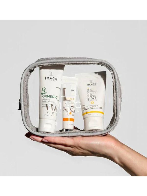 Image Skincare Ready Set Discover 3-Step Starter Regimen Kit - Complete Skincare Routine for Clear & Glowing Skin | Perfect for Daily Use at Home or Travel