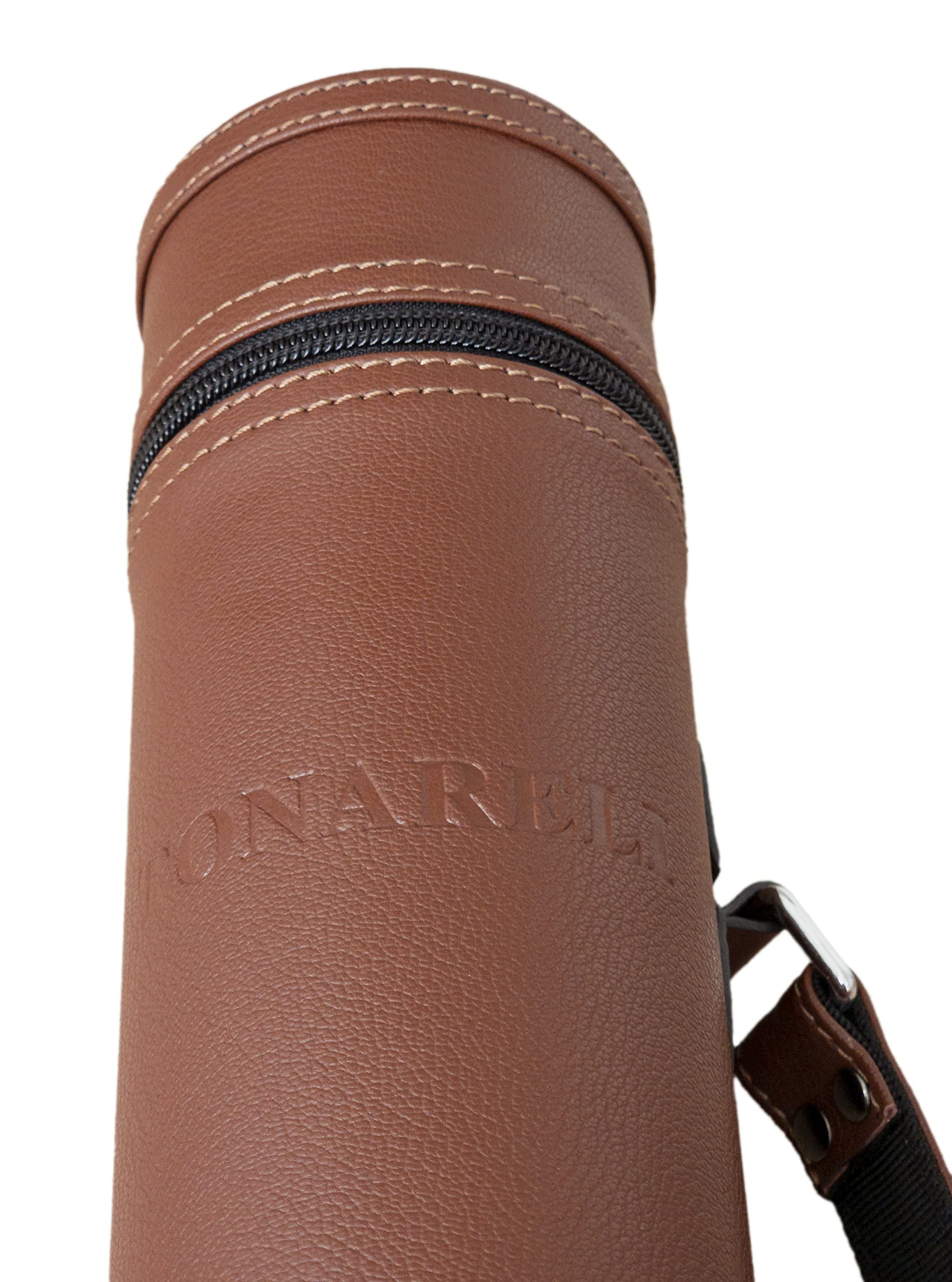 Tonareli Bass Bow Tube Case (Brown) - Durable Protection for Orchestra & Travel | Perfect for Musicians & Students