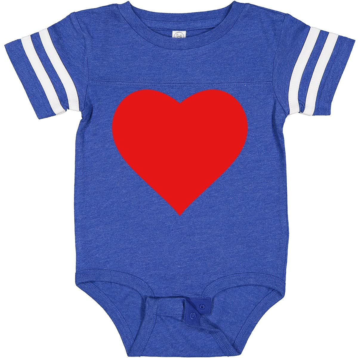 Inktastic Red Heart Baby Bodysuit - Soft Cotton Infant Onesie for Boys & Girls | Perfect for Newborn Photos, Baby Showers & Everyday Wear