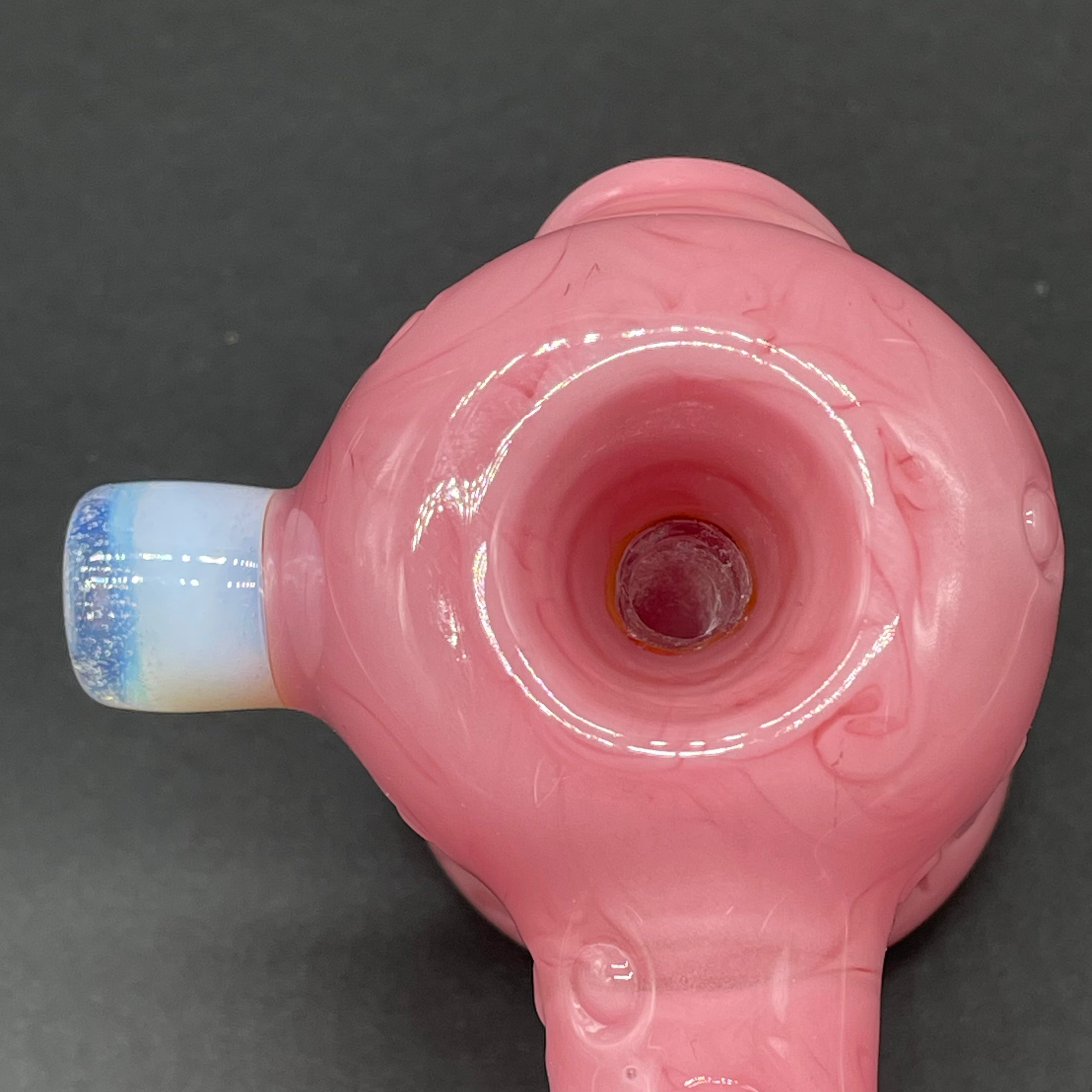 Pink Evil Eye Bubbler Glass Pipe - Handmade Smoking Accessory for Herbal Use | Perfect for Relaxation, Meditation & Spiritual Rituals