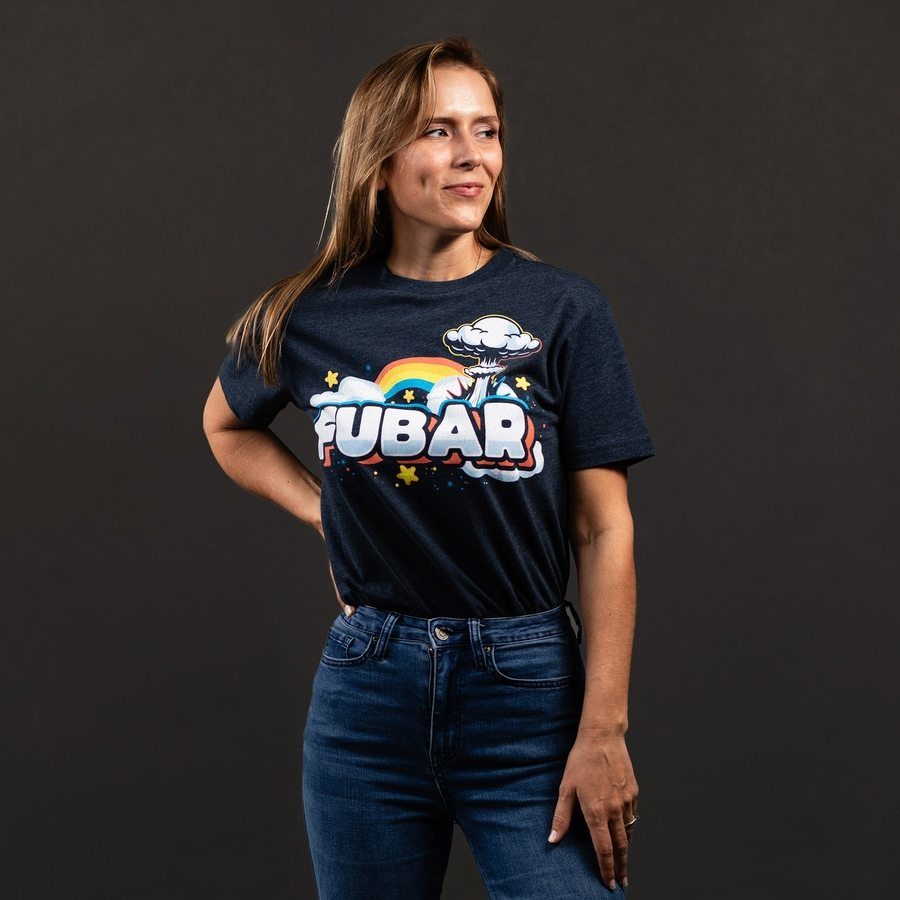 Women's FUBAR Boyfriend Fit T-Shirt - Midnight Navy | Soft & Comfortable Oversized Tee for Casual Wear, Lounge & Street Style