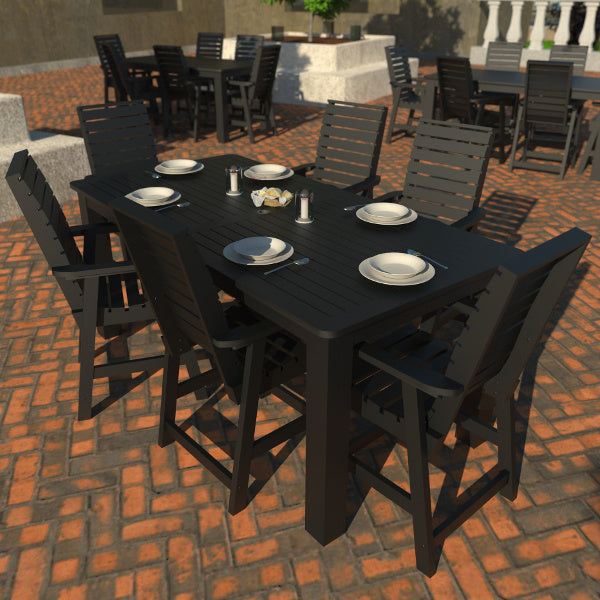 Glennville 7-Piece Counter Height Dining Set - Modern Kitchen & Breakfast Nook Table with Chairs for Small Spaces