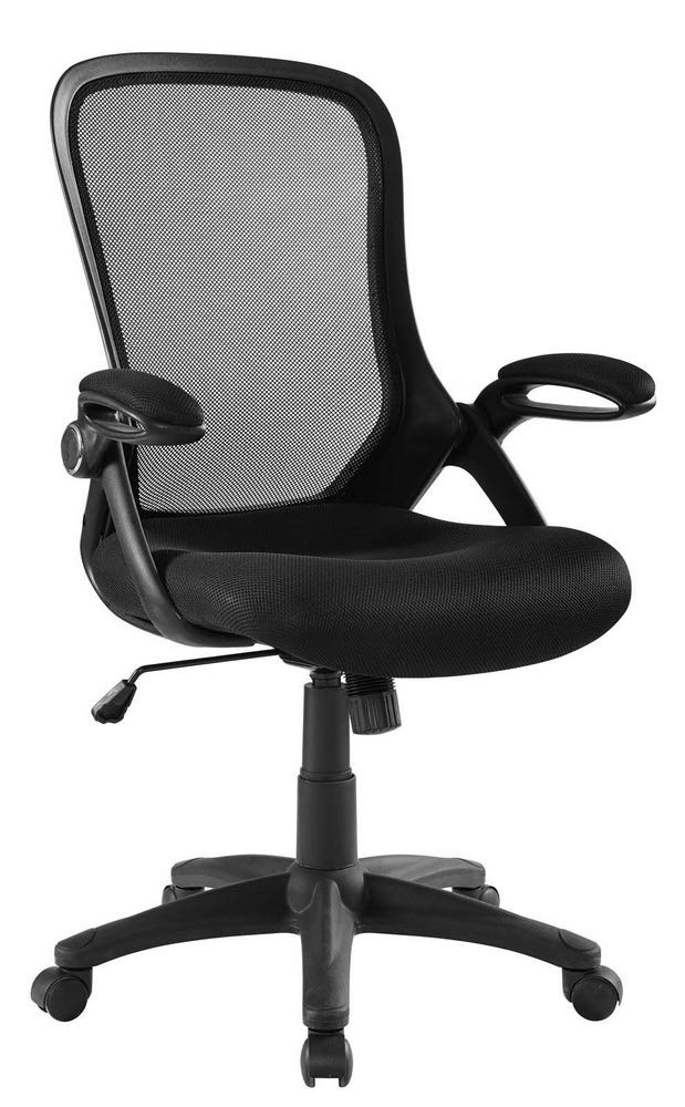 Modway Assert Mesh Adjustable Swivel Ergonomic Office Chair - Black Computer Desk Chair for Home & Office Workspace