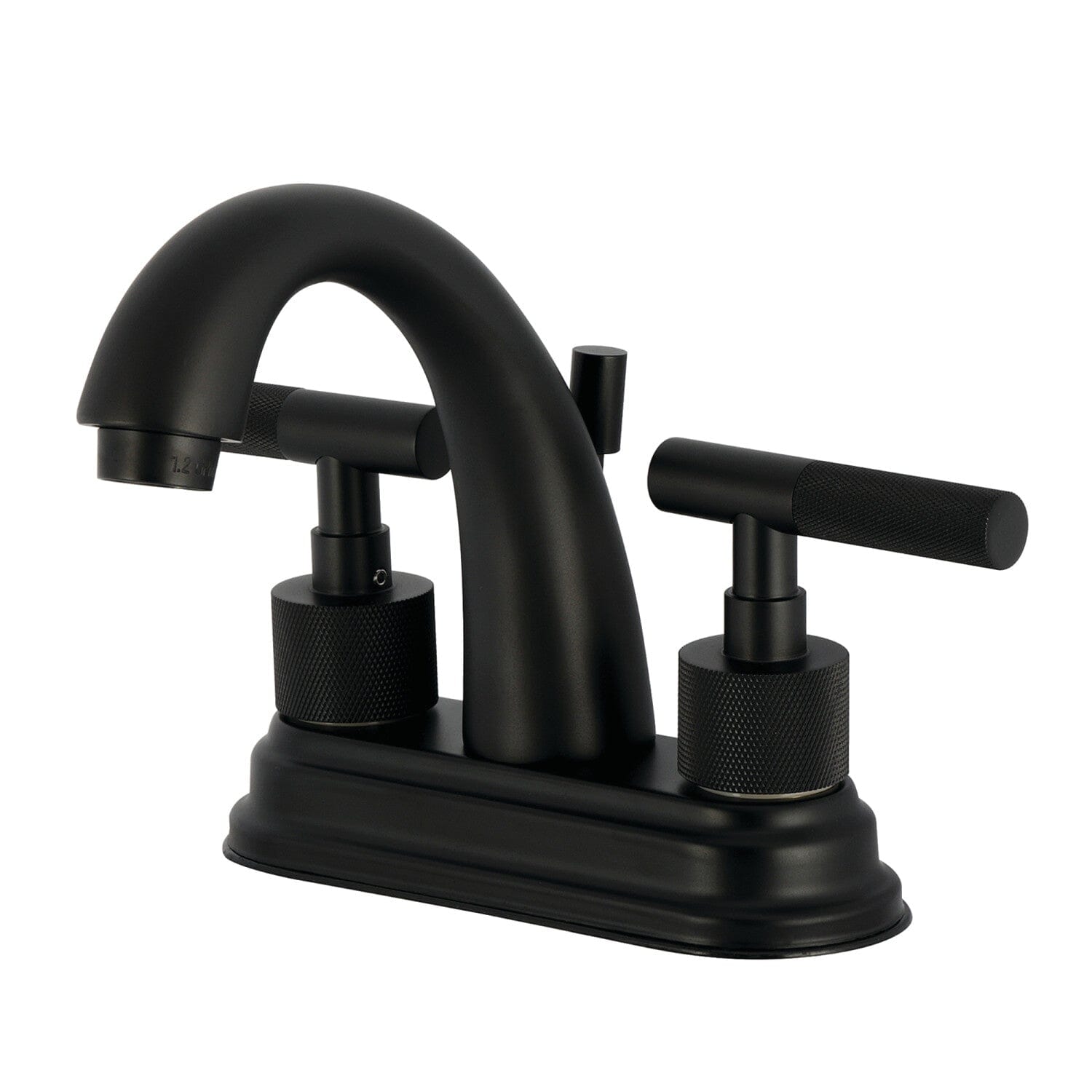 4 Inch Centerset Bathroom Faucet - Deck Mount Brass Pop Up Drain with Knurled Double Handle for Bathroom Sink, Perfect for Modern Home Renovation & Small Space Installation