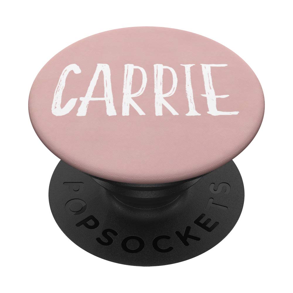 Personalized Carrie Name Rose Pink Necklace - Custom Name Jewelry for Girls, Women, Gifts for Birthday, Anniversary, Valentine's Day