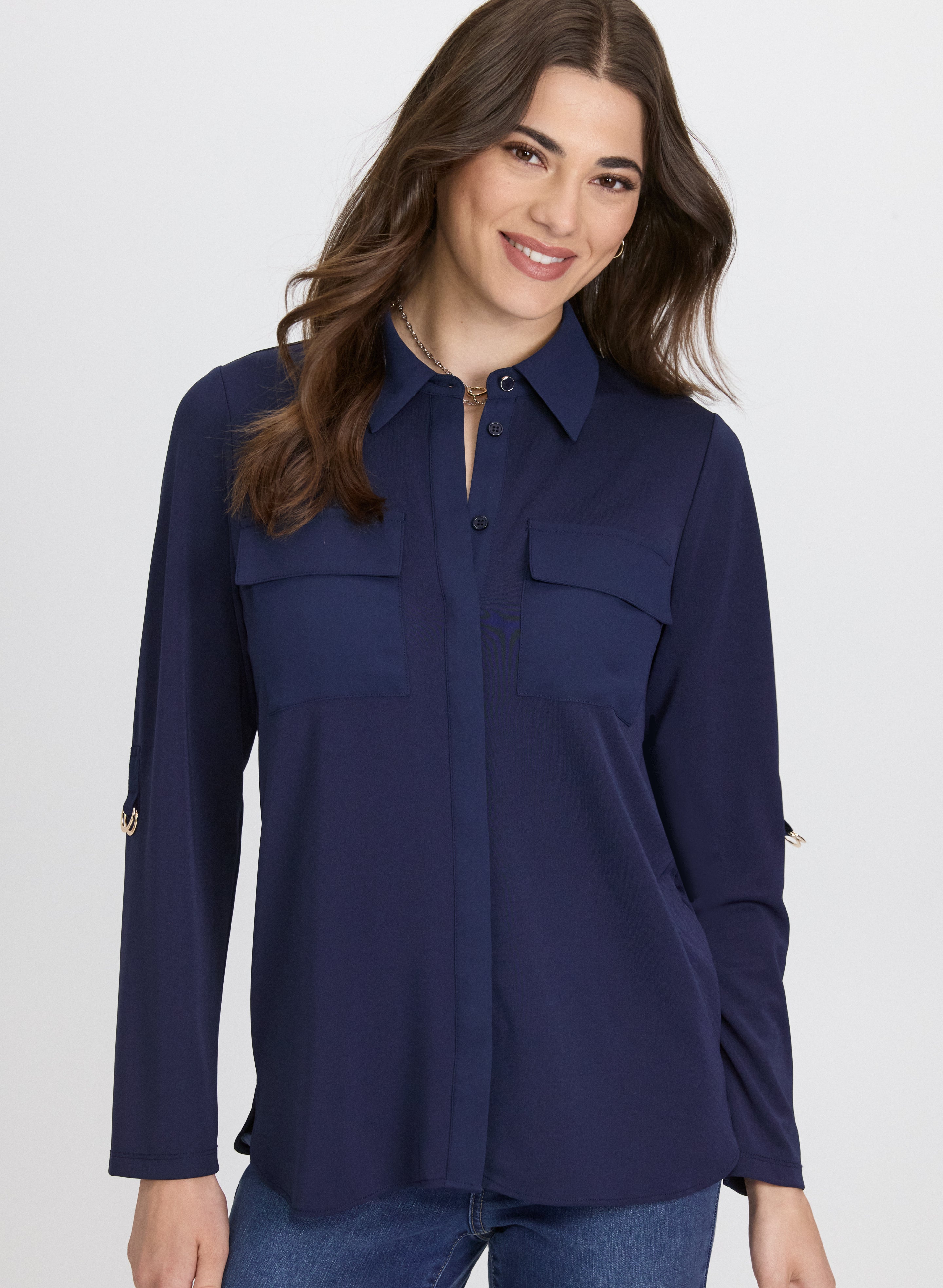Women's Casual Button Down Jersey Top - Soft Comfortable Short Sleeve Shirt for Everyday Wear | Perfect for Work, Weekend & Summer Outfits