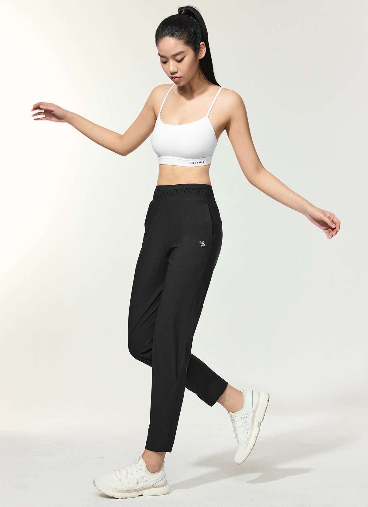 Cooling Tricot Shirring Jogger Pants for Women - Soft Stretchy Lounge Pants for Yoga, Running & Home Comfort