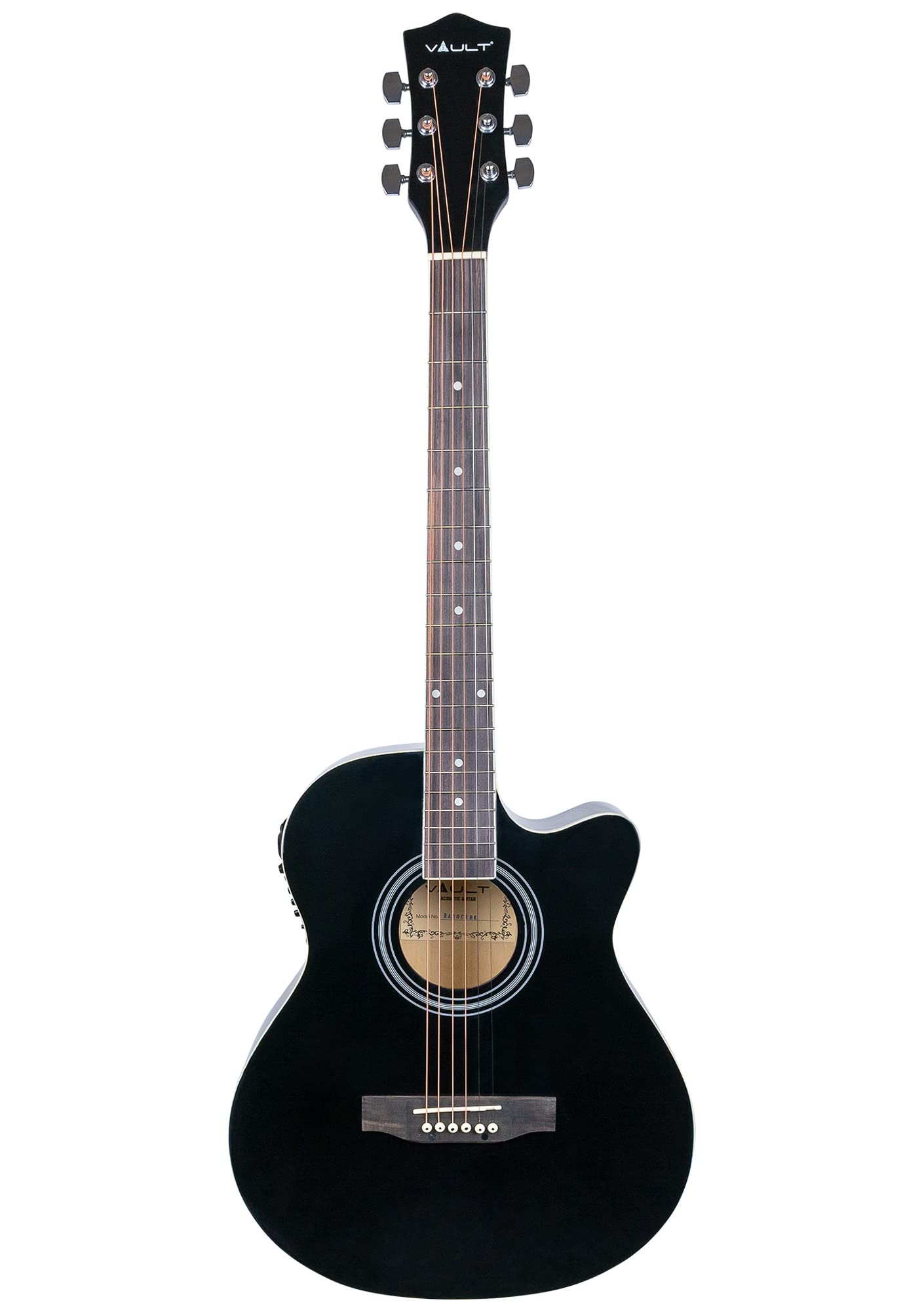 EA-20CE Cutaway Acoustic-Electric Guitar Bundle - Black with Gig Bag, Tuner, Strap, Strings, Cable, Picks & Austin Bazaar DVD | Perfect for Live Performances, Studio Recording & Traveling Musicians
