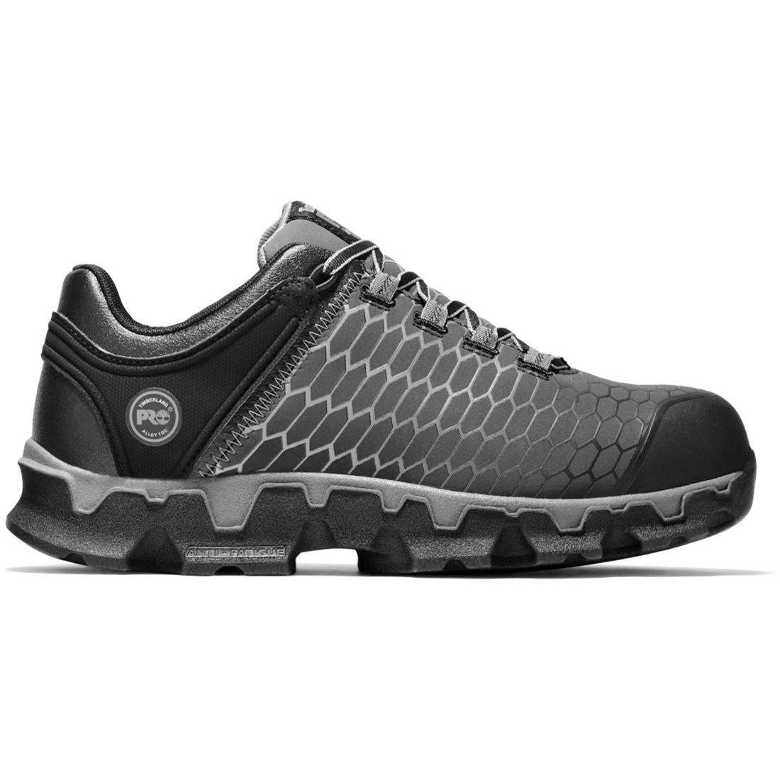 Powertrain Sport Alloy Toe Work Shoes for Men - Grey & Black Safety Shoes - Lightweight & Comfortable for Construction, Warehouse & Industrial Work